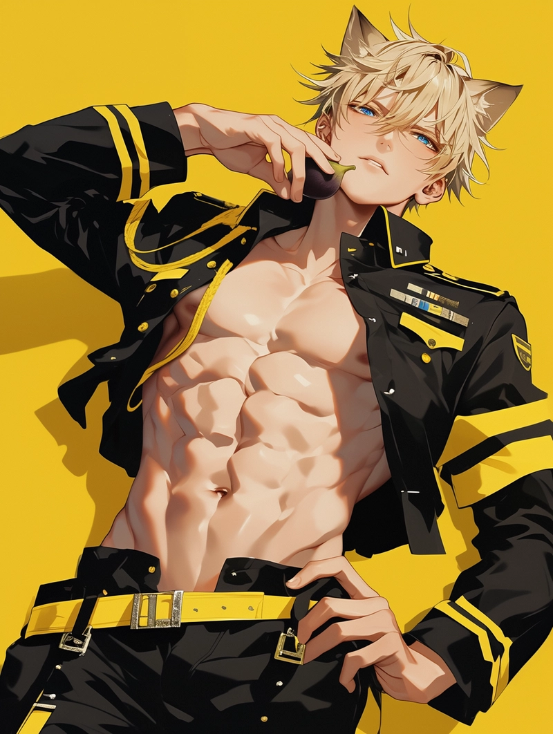 Ảnh anime trai 6 múi thần thái