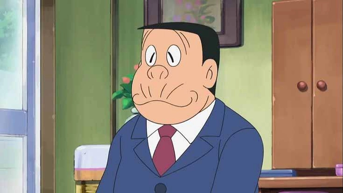 Ảnh bố của Nobita ngồi uống trà