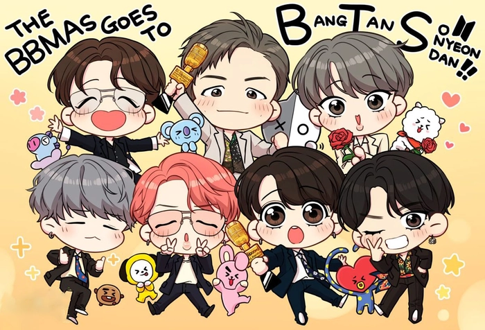Ảnh chibi BTS cute cho ARMY