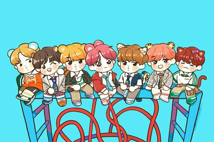 Ảnh chibi BTS ngộ nghĩnh