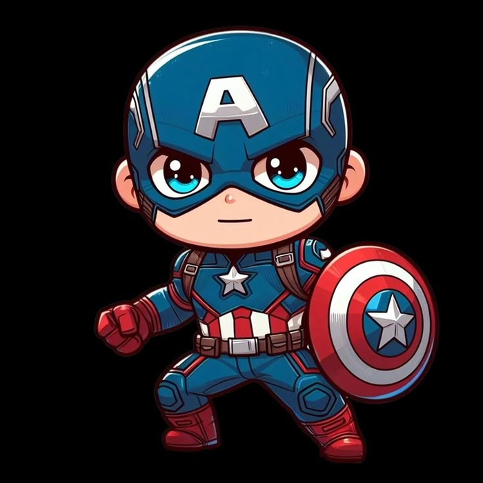 Ảnh chibi Captain America cực dễ thương