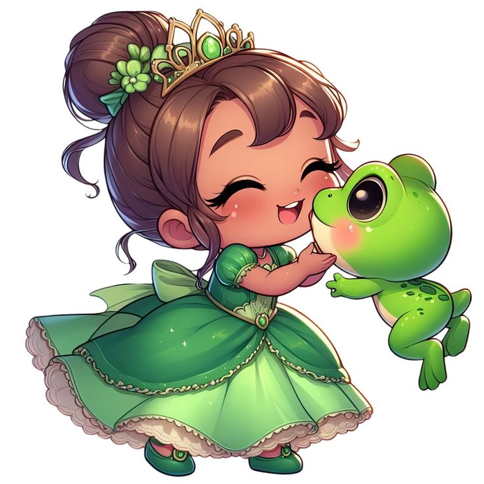 Ảnh công chúa Disney chibi đầy màu sắc