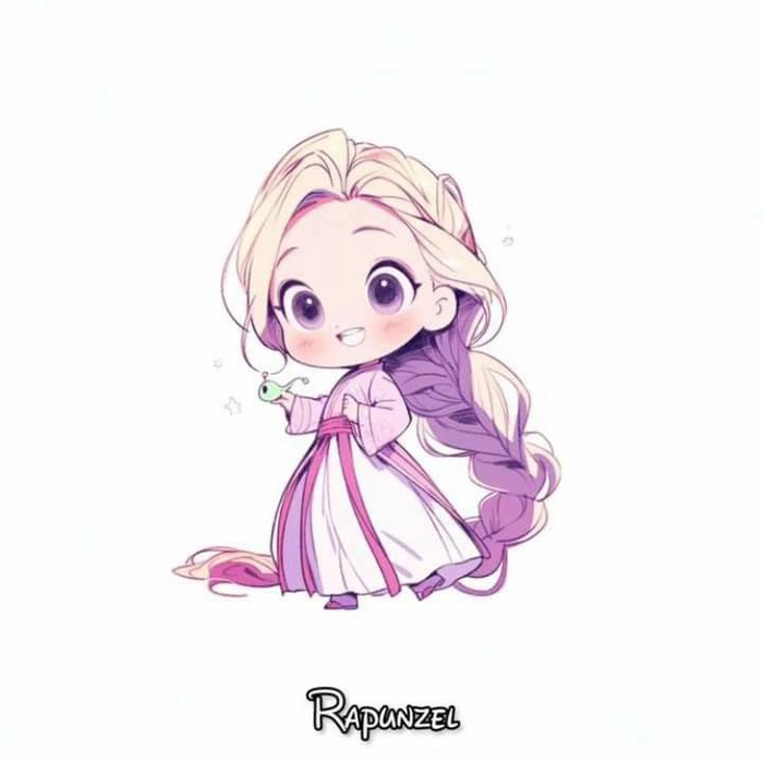 Ảnh công chúa Disney chibi ngọt ngào