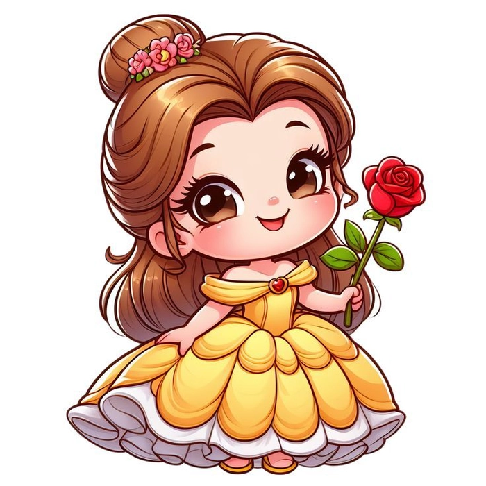 Ảnh công chúa Disney cute chibi dễ thương