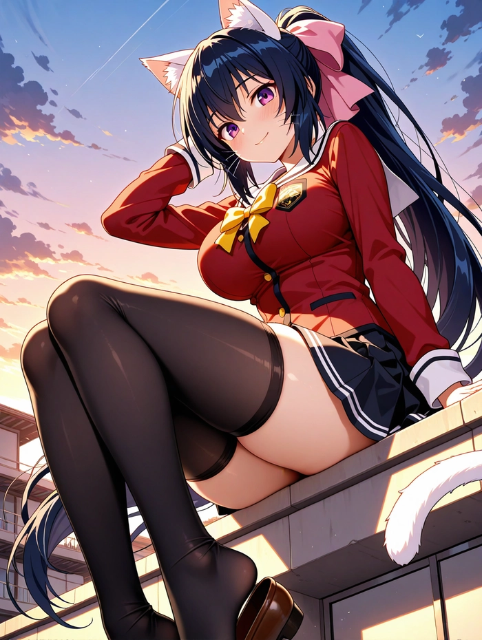 Ảnh gái anime học sinh xinh tươi