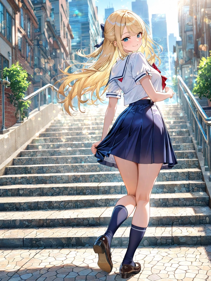 Ảnh gái anime học sinh xinh xắn