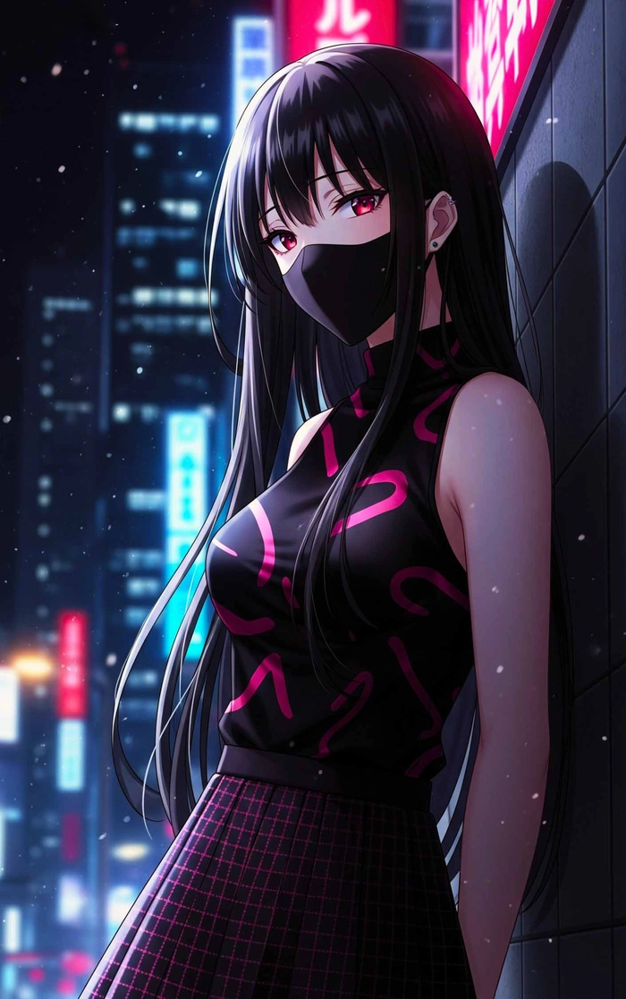 Ảnh gái xinh che mặt anime bí ẩn cuốn hút