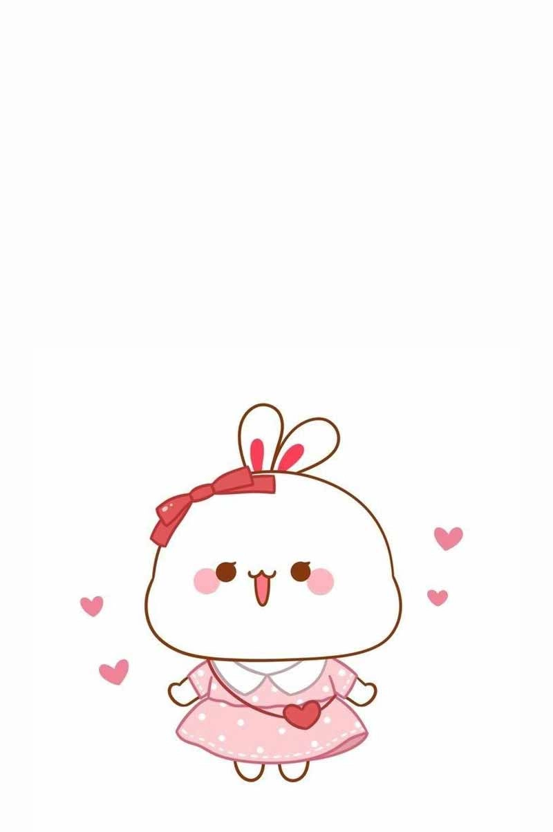 Ảnh nền điện thoại con thỏ cute màu pastel