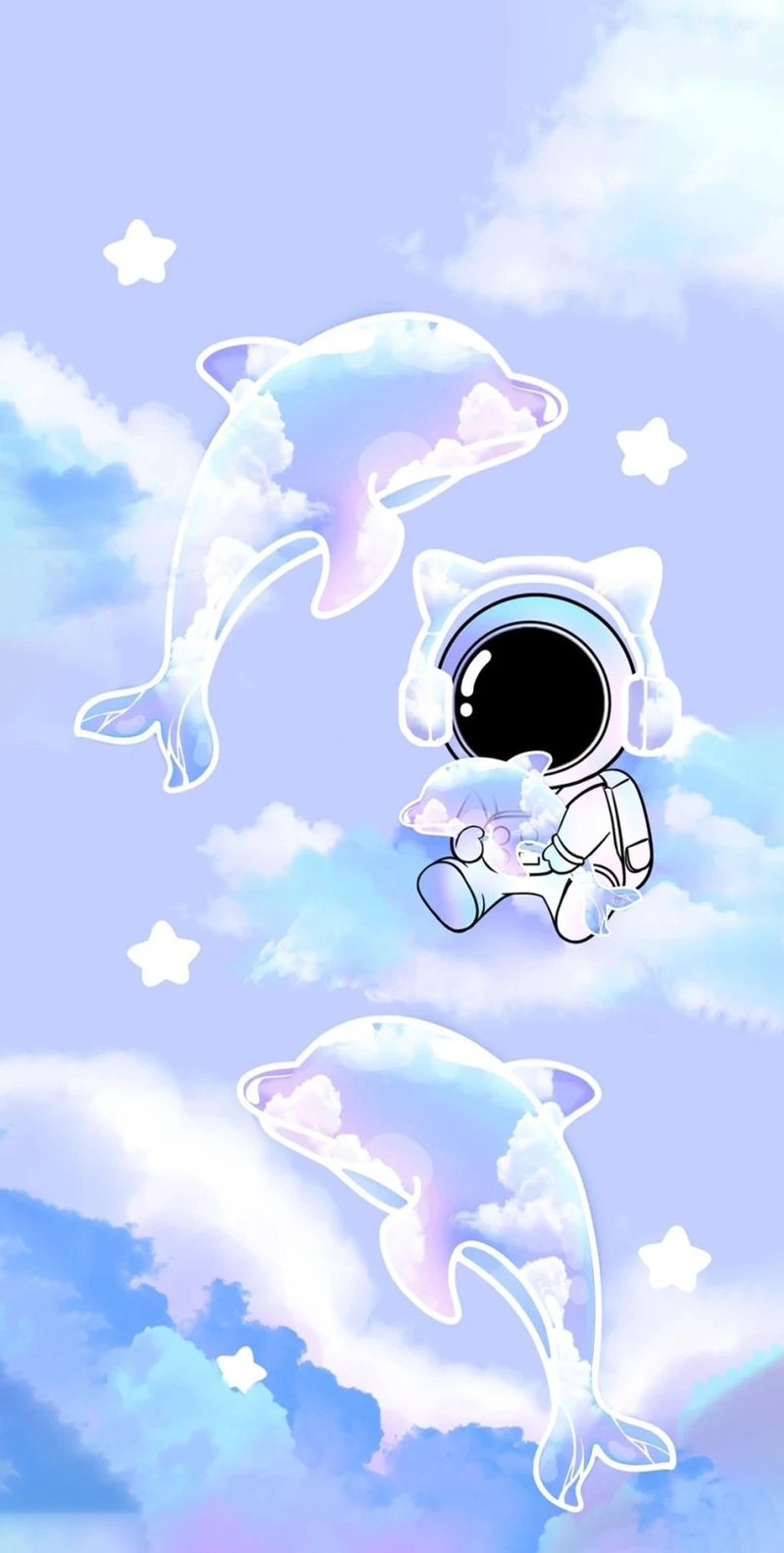 Ảnh nền điện thoại phi hành gia đáng yêu