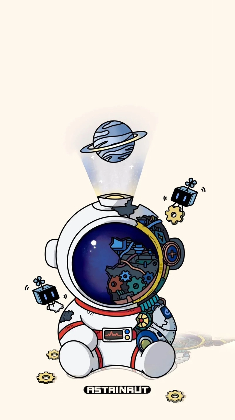 Ảnh nền phi hành gia điện thoại phong cách anime
