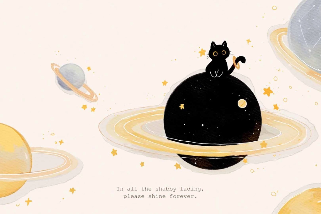 Ảnh nền vũ trụ anime dễ thương