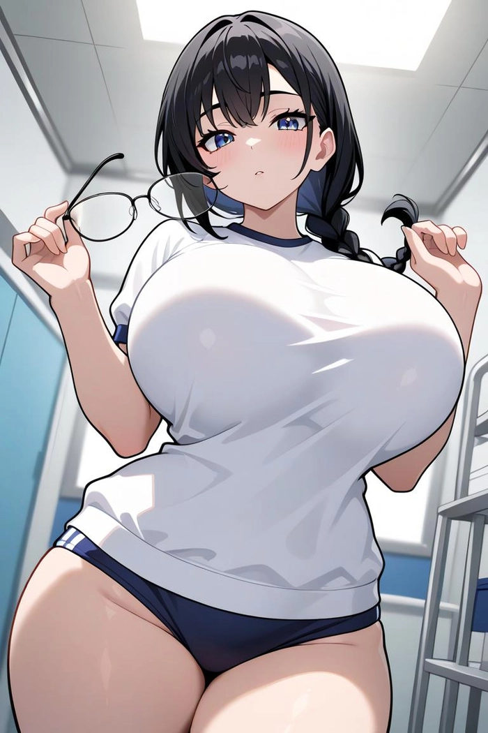 Ảnh nữ đeo kính đẹp anime quyến rũ