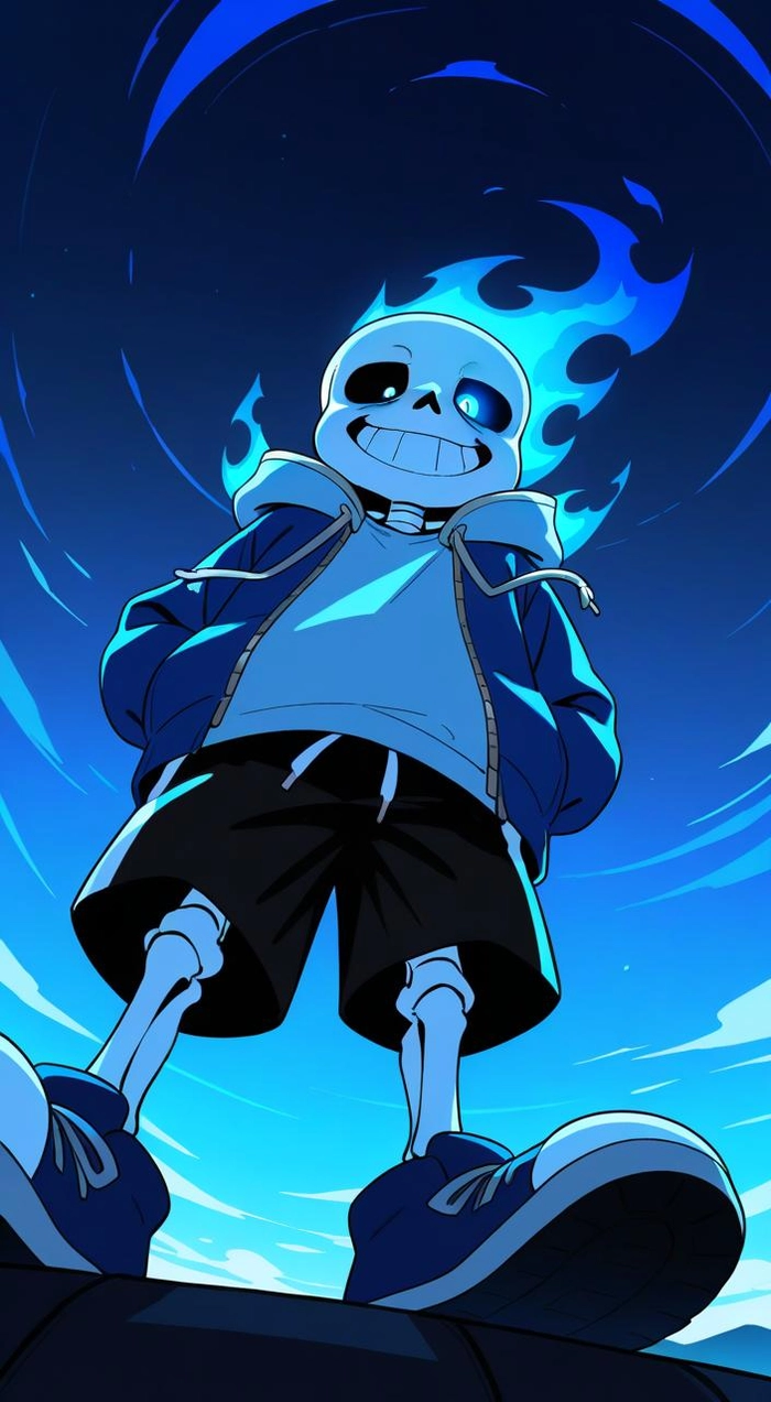 Anime ảnh Sans ngầu chất lừ