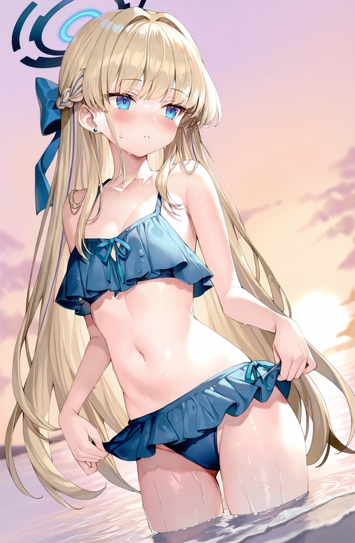 Asuma Toki Blue Archive bikini quyến rũ