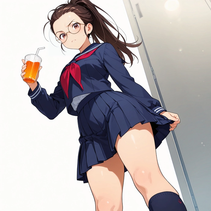 Avatar ảnh anime nữ cute đeo kính