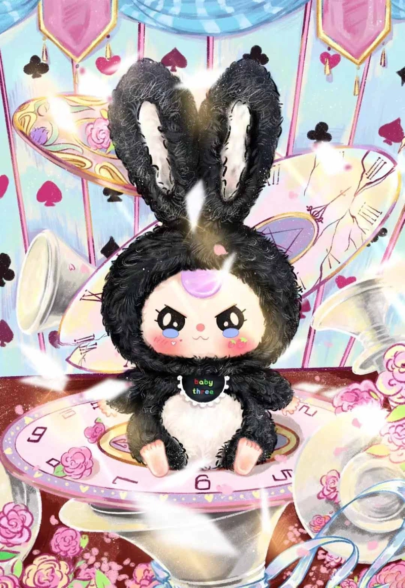 Baby Three chibi cute làm hình nền điện thoại