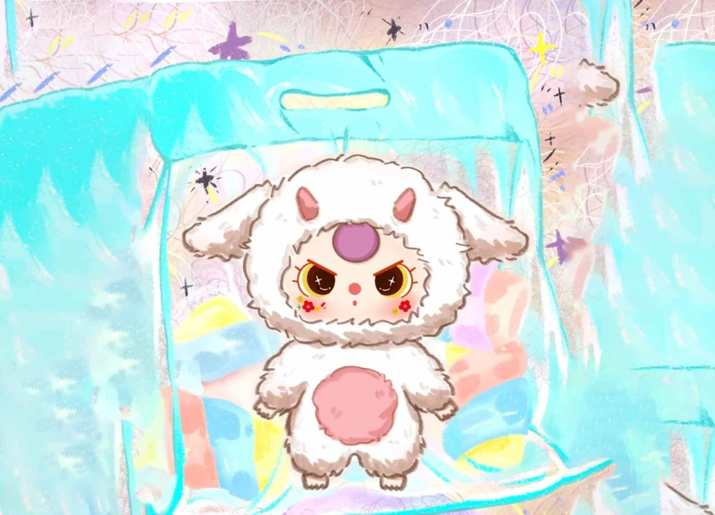 Baby Three chibi đáng yêu làm hình nền PC