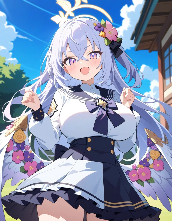 Blue Archive Shirasu Azusa cười tươi