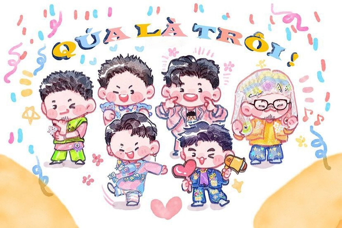 Bộ ảnh chibi Anh Trai Vượt Ngàn Chông Gai đáng yêu