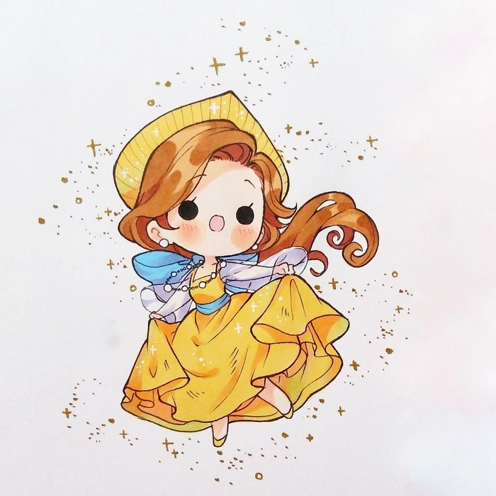 Bộ sưu tập công chúa Disney chibi cute