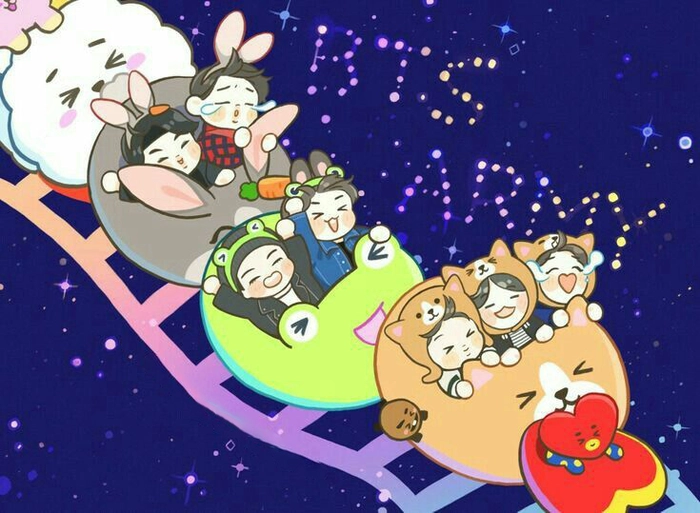 Chibi BTS drawing sáng tạo