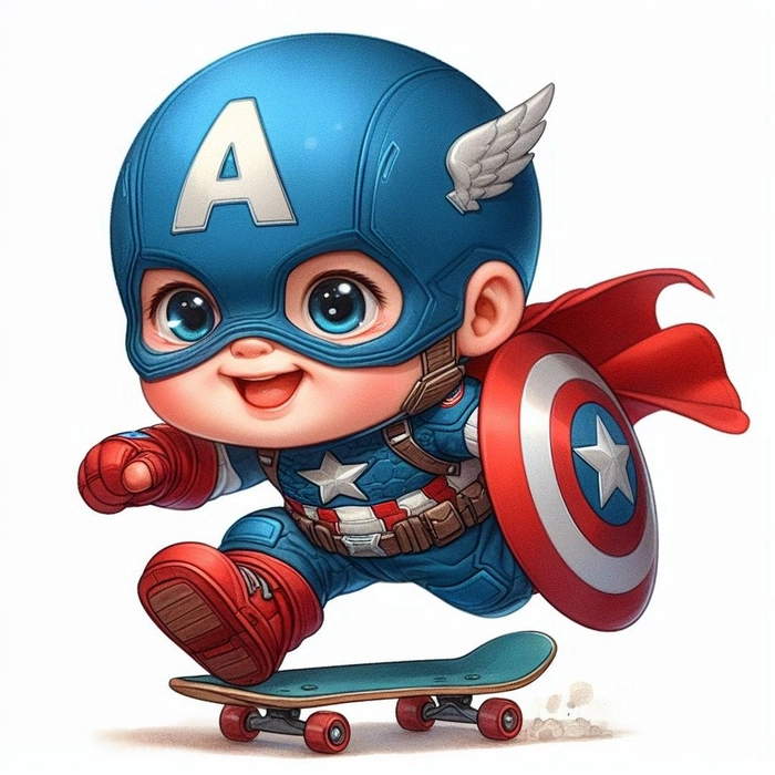 Chibi Captain America cực kỳ dễ thương