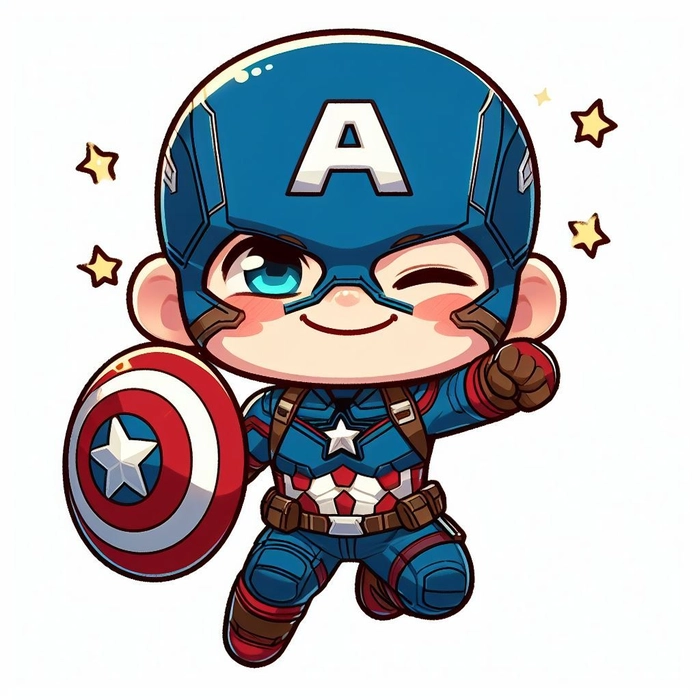 Chibi Captain America đáng yêu
