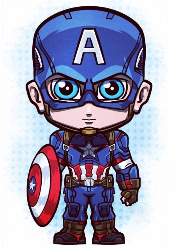 Chibi Captain America dễ thương ngộ nghĩnh
