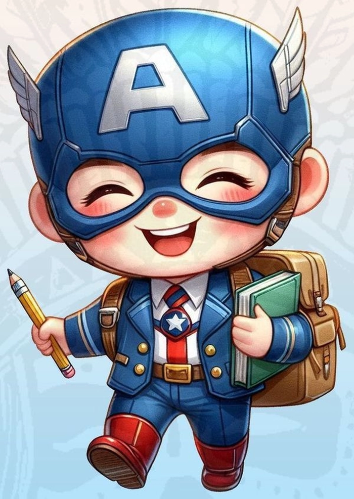 Chibi Captain America ngọt ngào đáng yêu