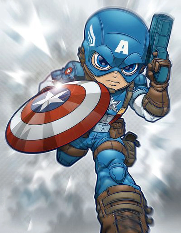 Chibi Captain America siêu dễ thương