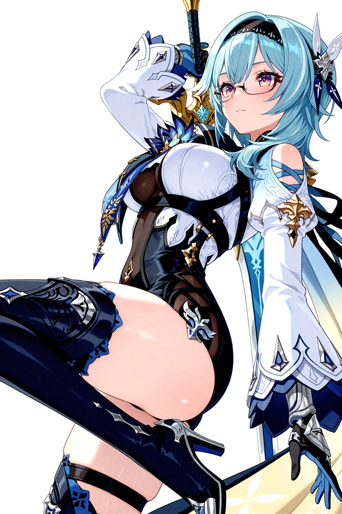 Eula cosplay chiến binh Genshin Impact