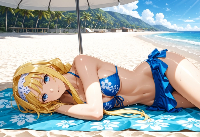 Hình Alice Zuberg bikini full HD