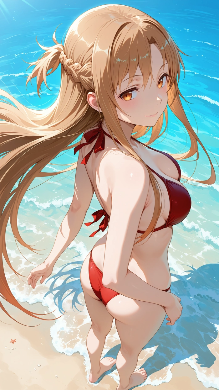 Hình Asuna Yuuki sexy bikini gợi cảm