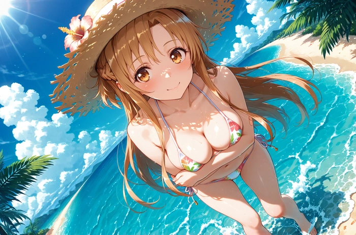 Hình Asuna Yuuki sweimsuit siêu cute