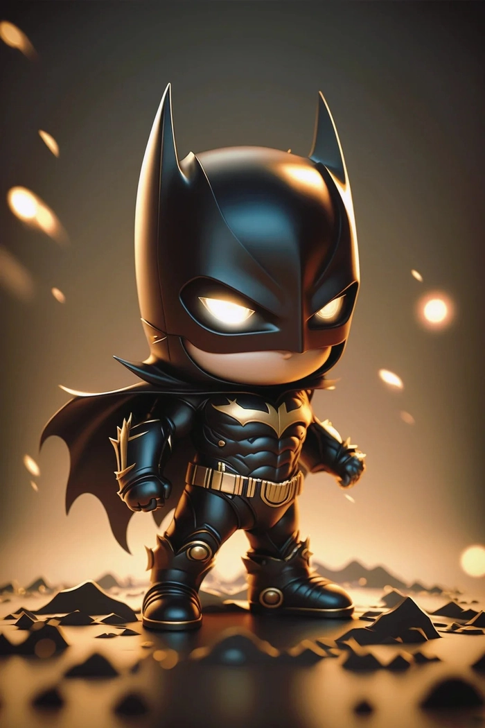 Hình Batman chibi ngầu nhưng đáng yêu