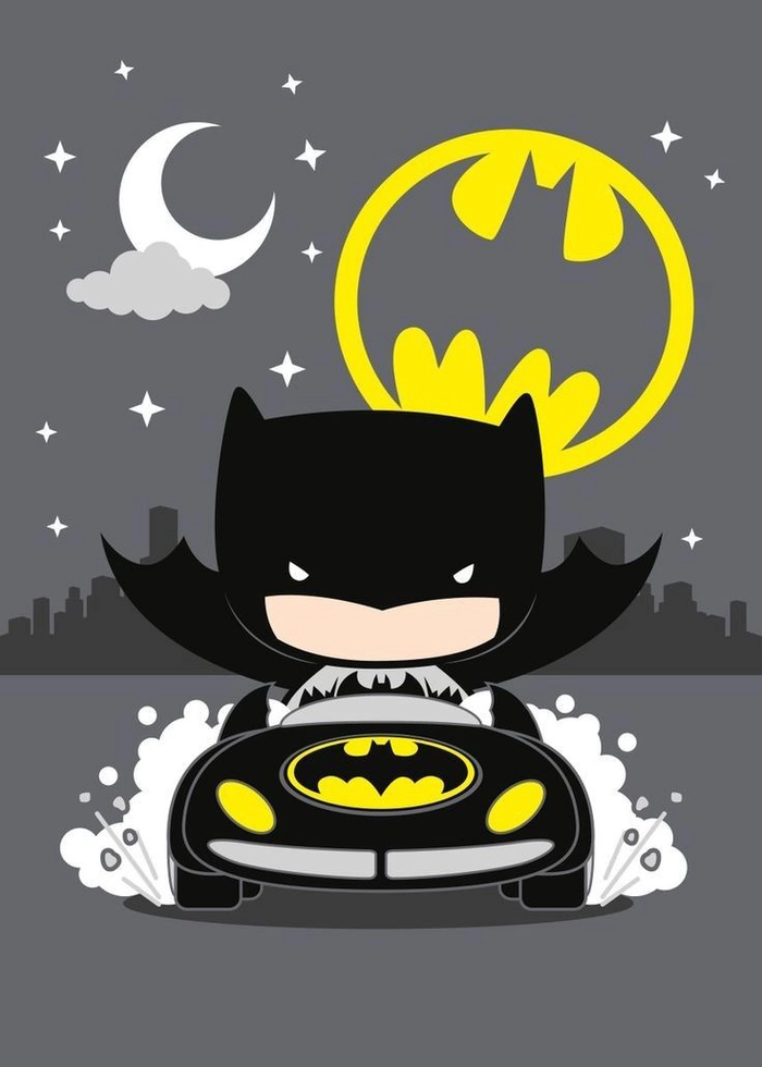 Hình Batman chibi tạo dáng đáng yêu
