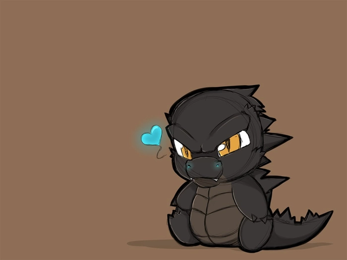Hình Godzilla chibi ngộ nghĩnh và đáng yêu