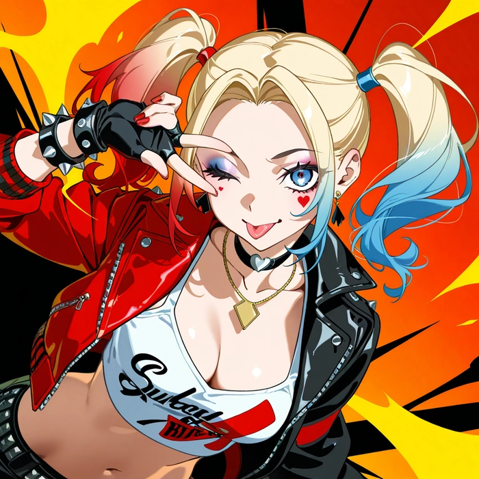 Hình Harley Quinn anime gợi cảm