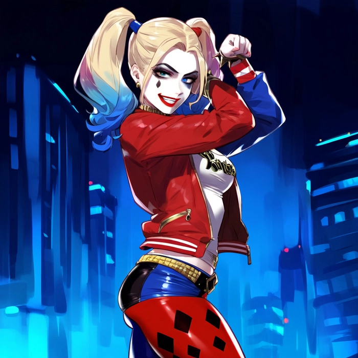 Hình Harley Quinn anime phong cách ngầu
