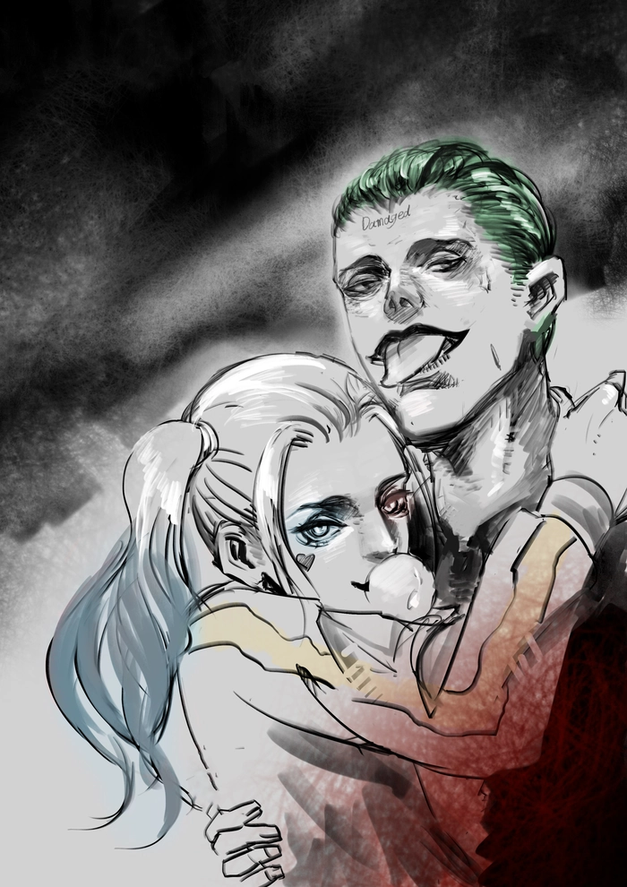 Hình Joker và Harley Quinn đầy cảm xúc