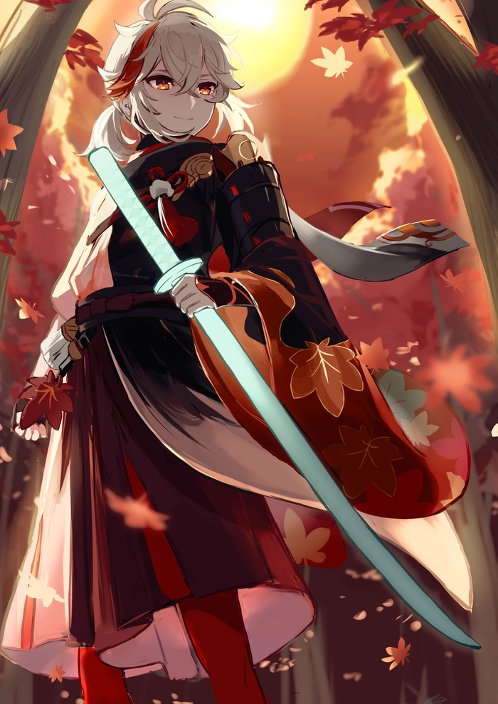 Hình Kazuha Genshin chibi dễ thương