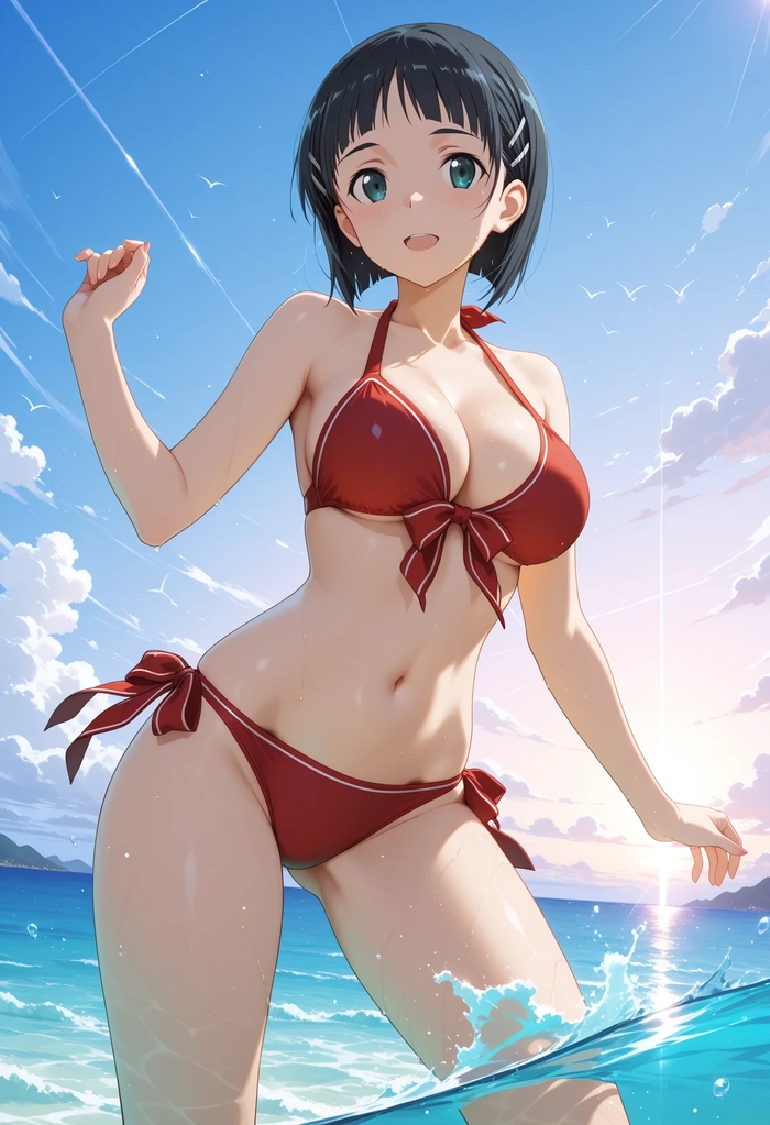 Hình Kirigaya Suguha bikini dễ thương
