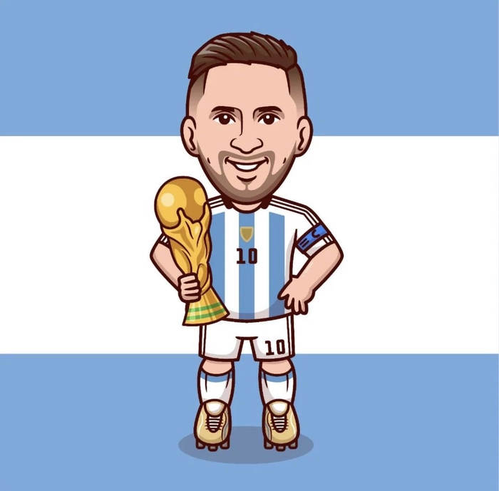 Hình Messi chibi cute độc đáo