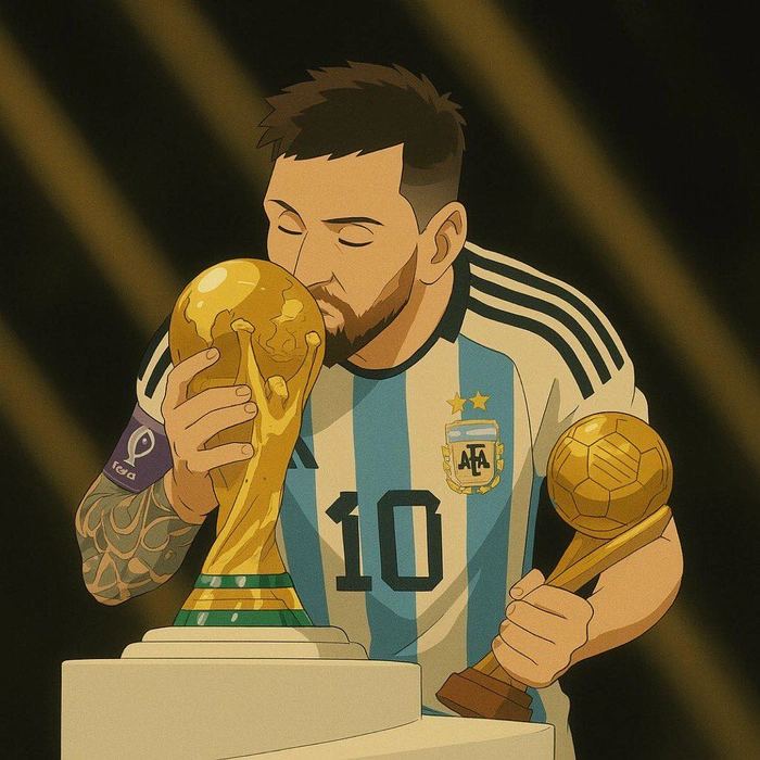 Hình Messi chibi cute trong hoạt hình
