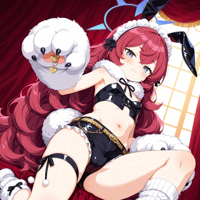 Hình Natsume Iroha Blue Archive cosplay mèo
