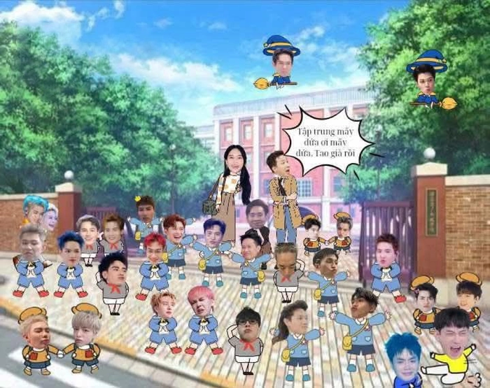 Hình ảnh Anh Trai Say Hi chibi hài hước