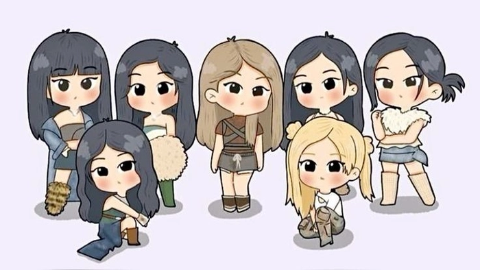 Hình ảnh BABYMONSTER chibi cực cute cho bộ sưu tập