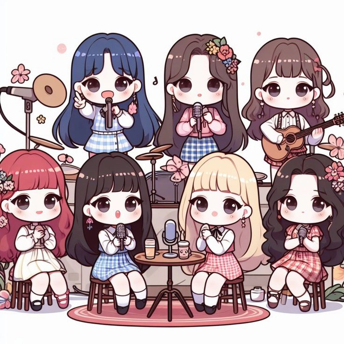 Hình ảnh BABYMONSTER chibi cực dễ thương