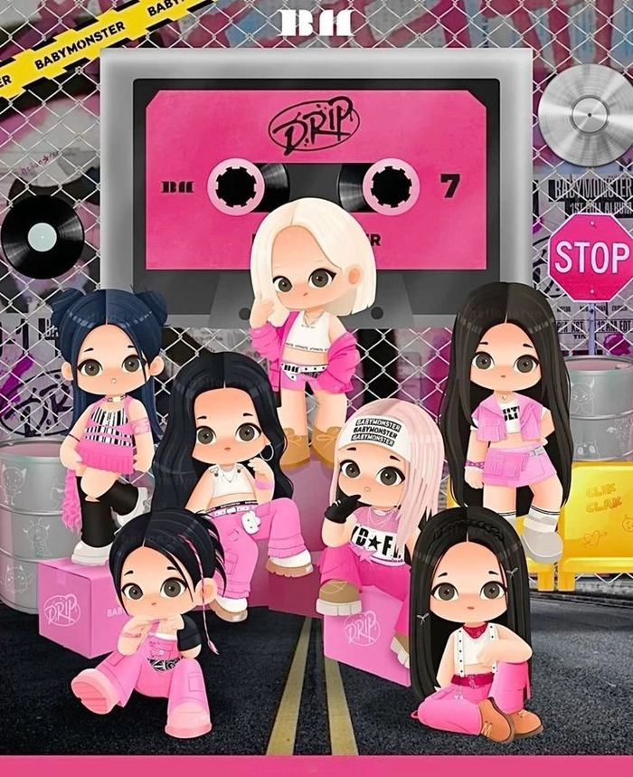 Hình ảnh BABYMONSTER chibi cute lung linh