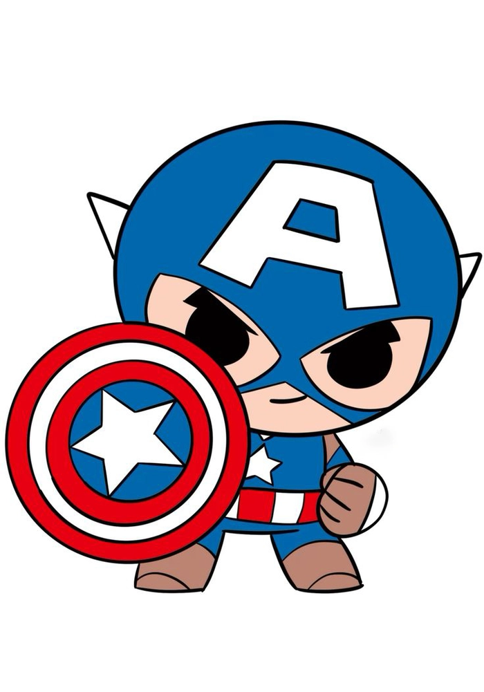 Hình ảnh Captain America chibi cute